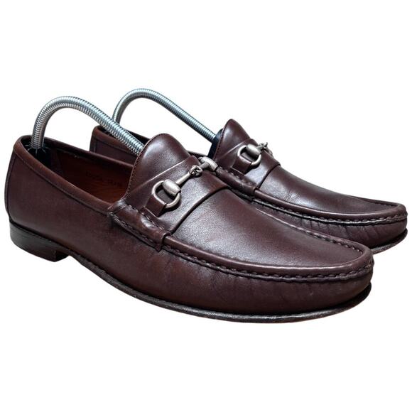 ALLEN EDMONDS Verona II Men's Sz 9.5 Brown Chili Leather Loafers Horse Bit - Picture 7 of 14
